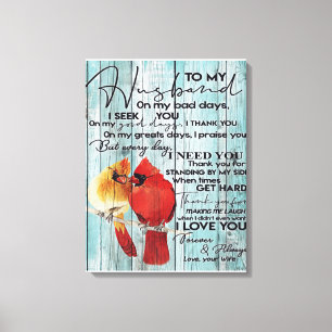 To My Husband Gift Letter For Him Home Decor