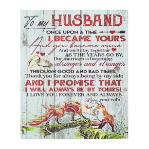 To My Husband Gift Letter For Him Metal Print