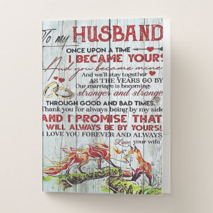 To My Husband Gift Letter For Him Pocket Folder