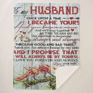 To My Husband Gift   Letter For Him   Sherpa Blanket