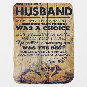 To My Husband Gift   Lovely Husband Letter   Baby Blanket