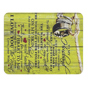 To My Husband Gift   Lovely Husband Letter   Door Sign