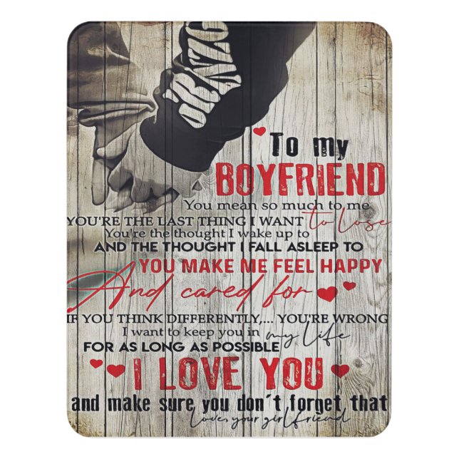 To my Husband Gift | Lovely Husband Letter Door Sign (Contemporary Vert)