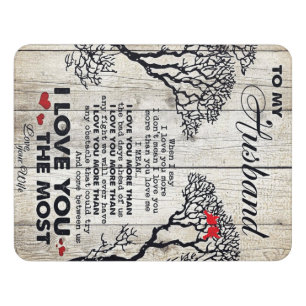 To My Husband Gift Lovely Husband Letter Present Door Sign