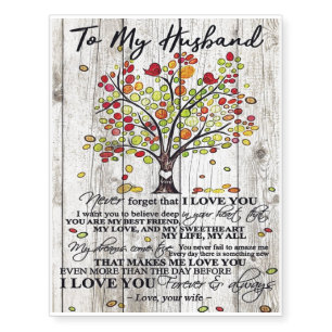 To My Husband Gift   Lovely Husband Letter   Temporary Tattoos
