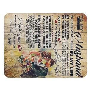 To my husband gift Special letter to husband Door Sign