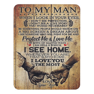 To my husband gift Special letter to husband Door Sign