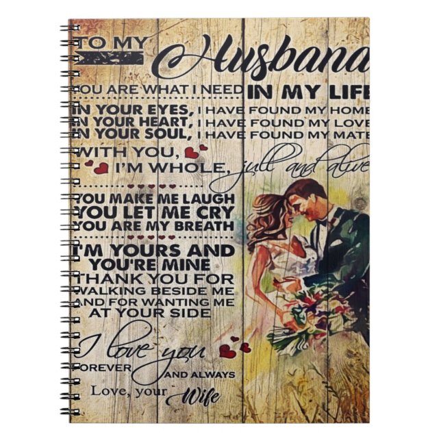 To my husband gift | Special letter to husband Notebook (Front)