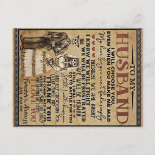 To My Husband Halloween Couple Love Gift Postcard