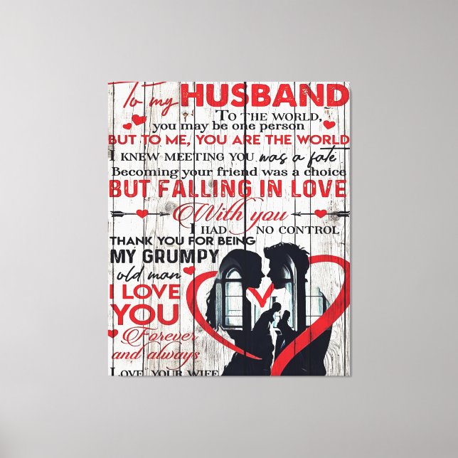 To my Husband | House Decoration Gift Canvas Print (Front)