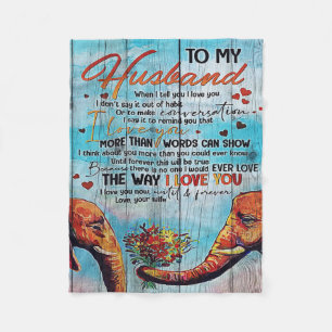 To my Husband House Decoration Gift Fleece Blanket