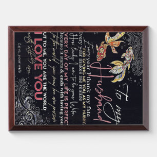 To My Husband Letter Best Father's Day Present Award Plaque
