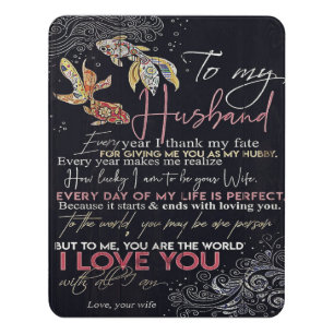 To My Husband Letter   Best Father's Day Present   Door Sign