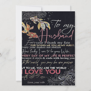 To My Husband Letter Best Father's Day Present Holiday Card