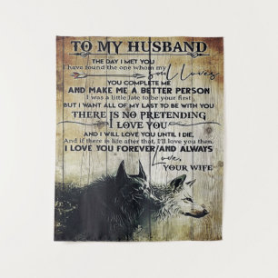 To My Husband Letter Best Father's Day Present Tapestry