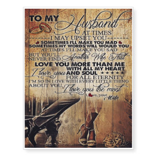 To My Husband Letter   Best Father's Day Present   Temporary Tattoos