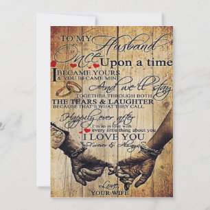 To My Husband Letter Cute Present Dad's Gift Holiday Card