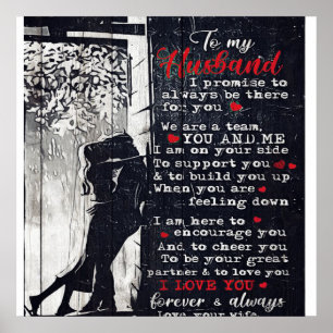 To My Husband Letter Cute Present To My Husband Poster
