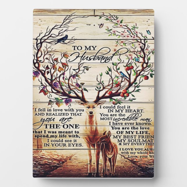 To My Husband Letter Decor | Gift For Husband Plaque (Front)