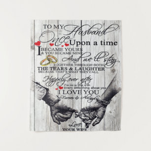 To My Husband Letter, Love Quotes Gift Tapestry