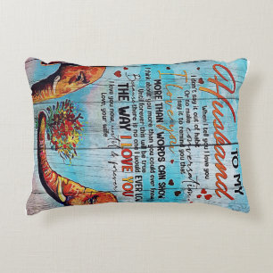 To My Husband Letter, Lovely Husband Letter Accent Pillow