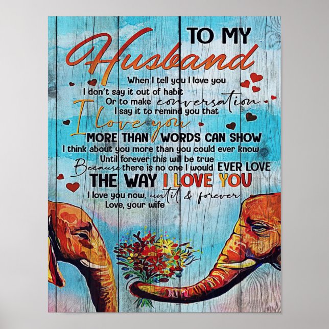 To My Husband Letter, Lovely Husband Letter Poster (Front)