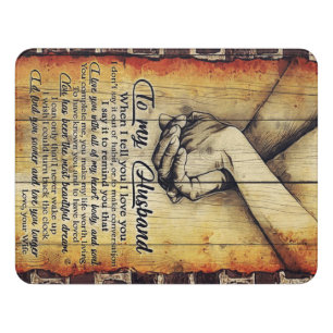 To My Husband Letter, Lovely Quotes Gift Door Sign