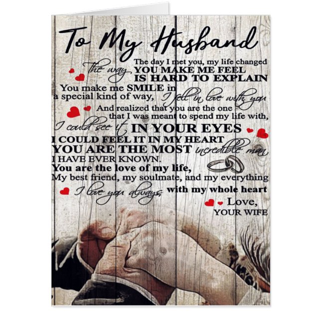 To My Husband Letter | New Home Decor Card (Front)