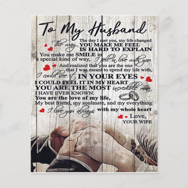 To My Husband Letter | New Home Decor Flyer (Front)