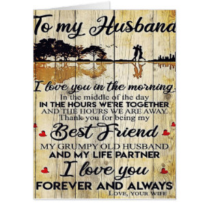 To My Husband Letter, To My Husband Gift Card