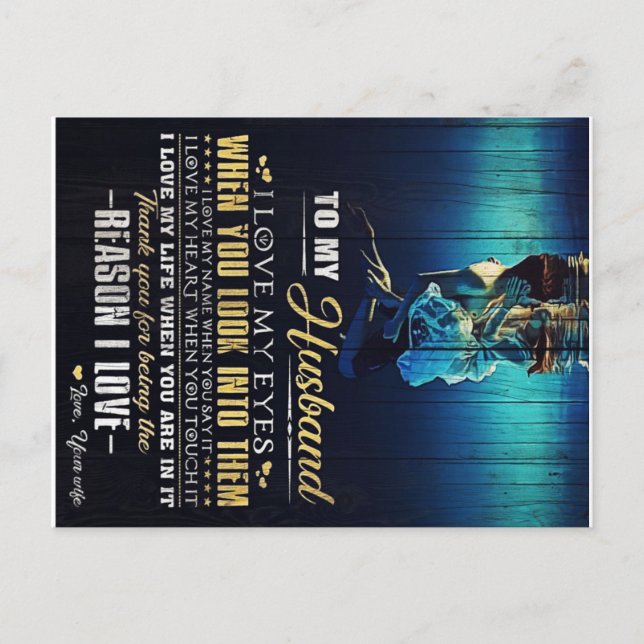 To My Husband | Love Quotes To Father | Announcement Postcard (Front)