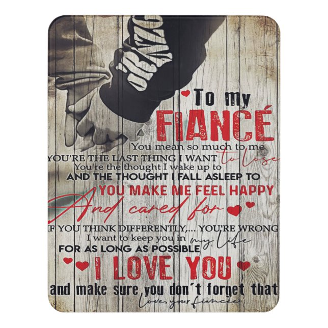 To My Husband | Love Quotes To Father | Door Sign (Contemporary Vert)