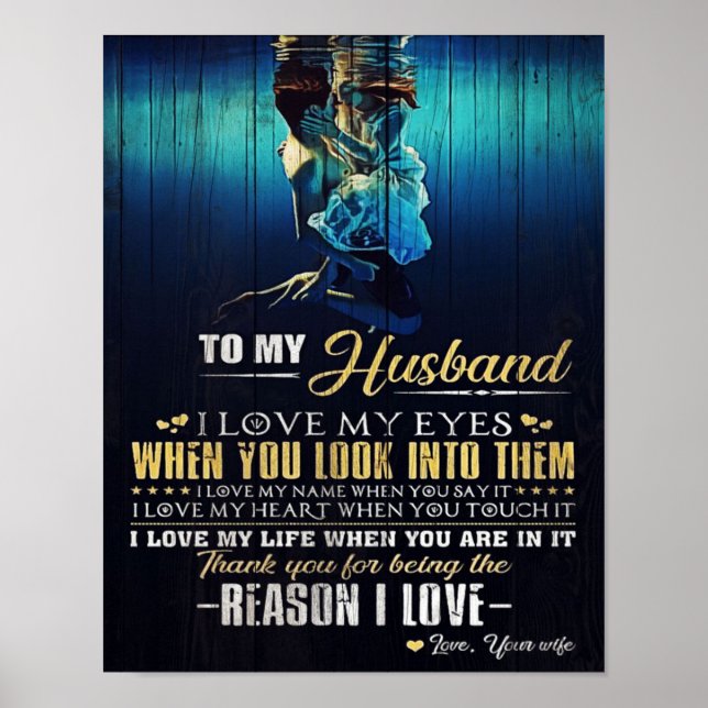 To My Husband | Love Quotes To Father | Poster (Front)