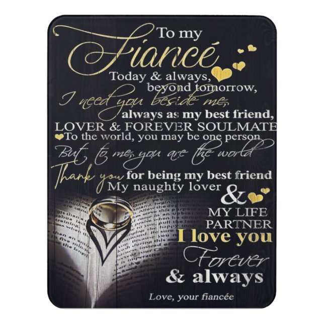 To My Husband | Love Quotes To Husband| Door Sign (Contemporary Vert)