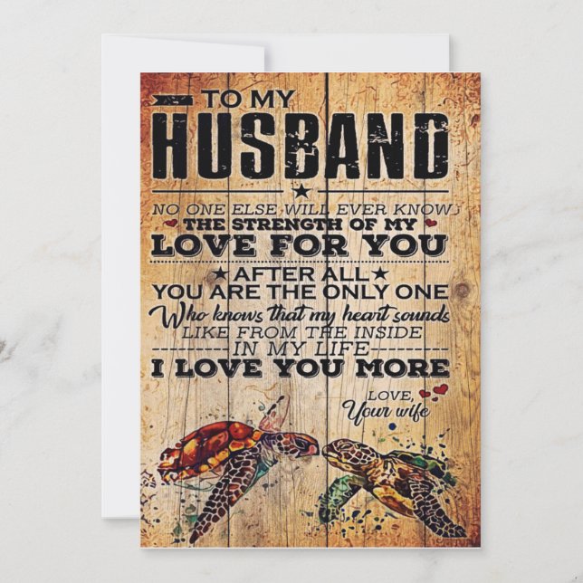 To My Husband | Love Quotes To Husband Holiday Card (Front)