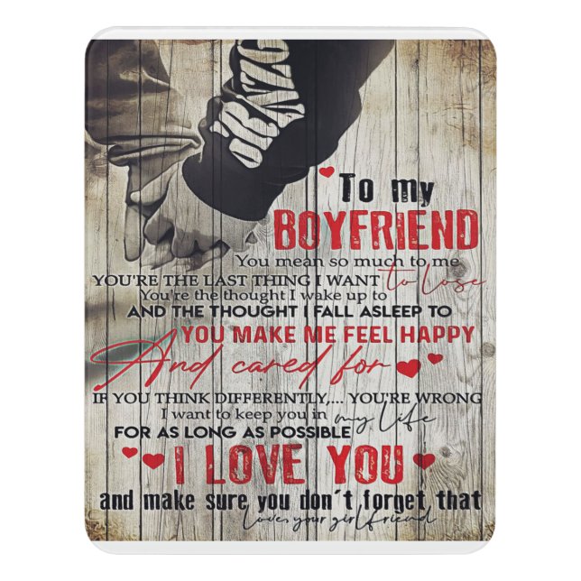 To my Husband | Lovely Husband Gift Door Sign (Contemporary Vert)