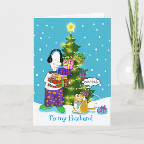 To my Husband Merry christmas Holiday Card