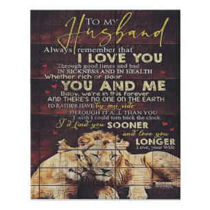 To My Husband My Husband Gift Letter For Him Faux Canvas Print