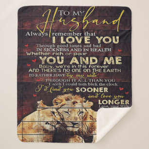 To My Husband   My Husband Gift   Letter For Him   Sherpa Blanket