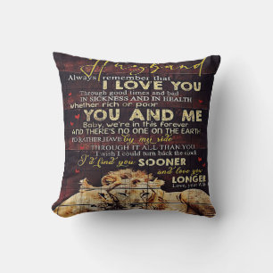 To My Husband My Husband Gift Letter For Him Throw Pillow