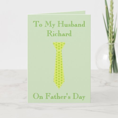 To my husband on Fathers Day Card