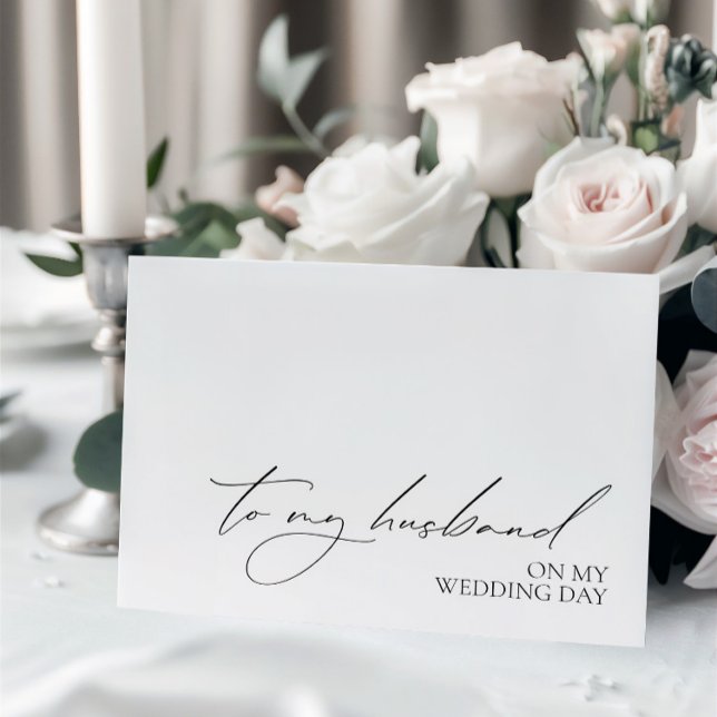 "To My Husband On My Wedding Day" Message Card ("To My Husband On My Wedding Day" Message Card)