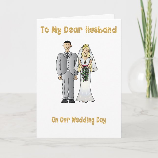 To my husband on our wedding day card (Front)
