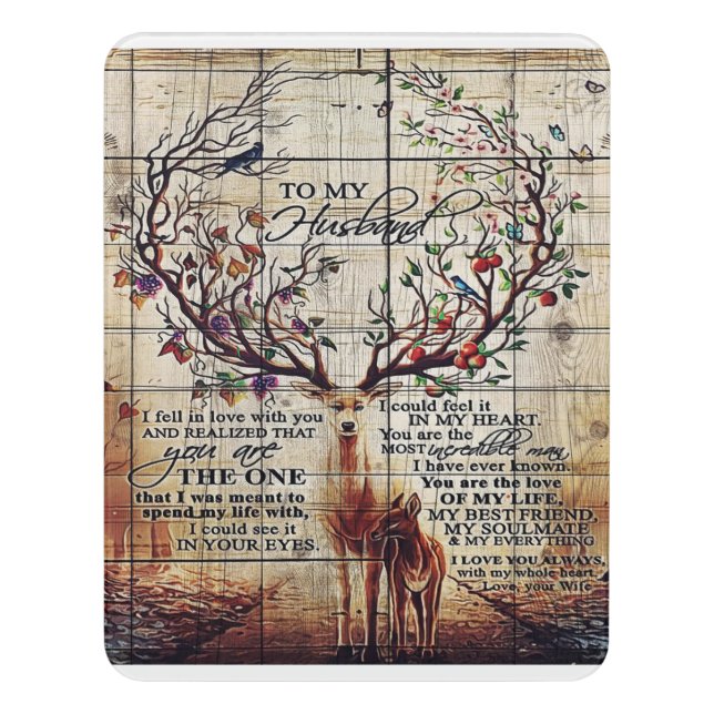 To my Husband | Perfect Gift For Husband Door Sign (Contemporary Vert)