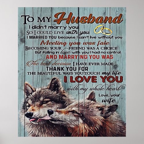 To my Husband  Perfect Gift For Husband Poster