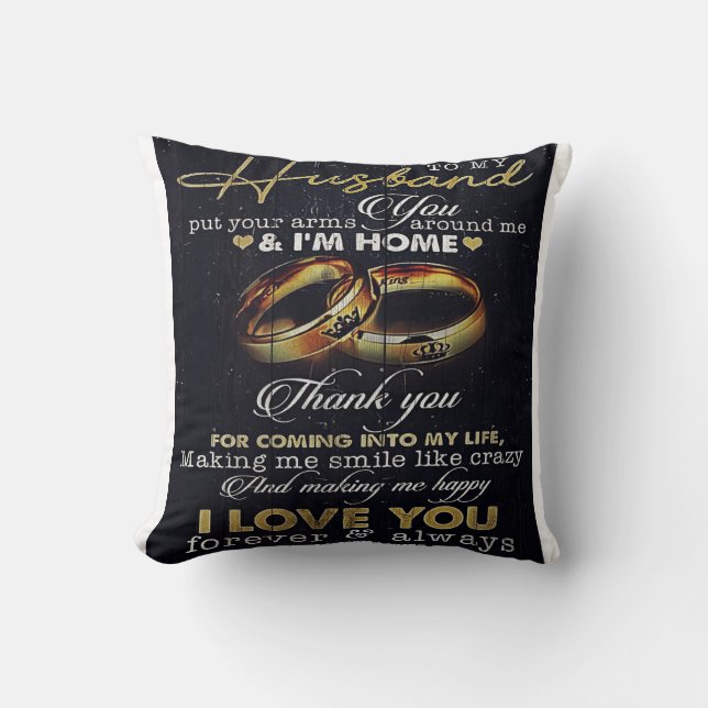 To my Husband | Perfect Gift For Husband Throw Pillow (Front)