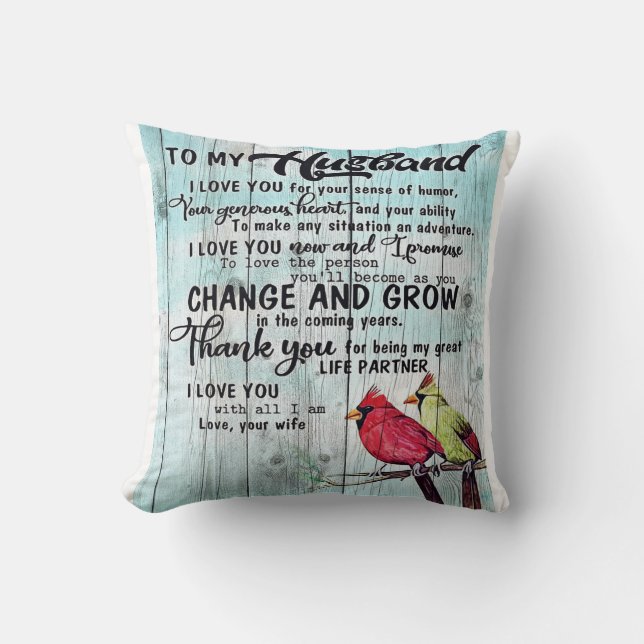To my Husband | Perfect Gift For Husband Throw Pillow (Front)