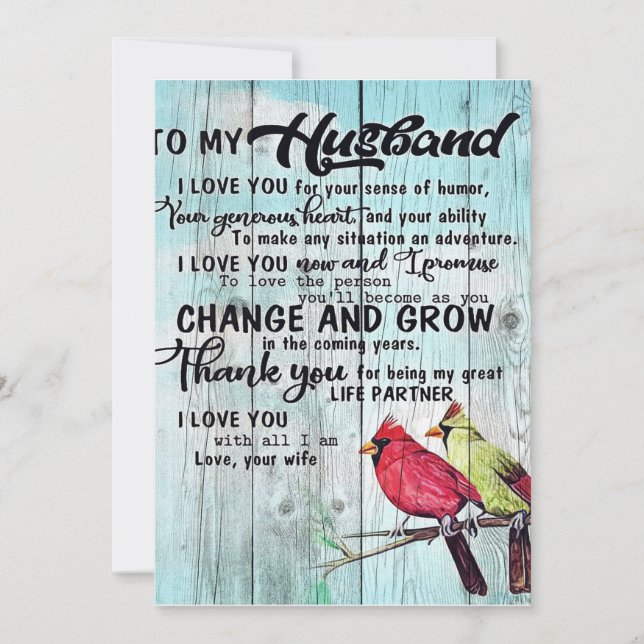 To my Husband | Personalized perfect gift Holiday Card (Front)