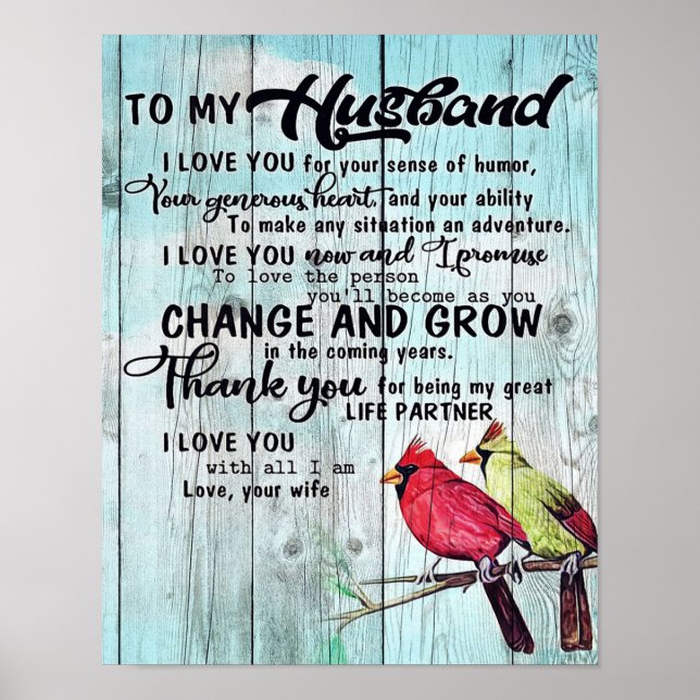 To my Husband | Personalized perfect gift Poster (Front)