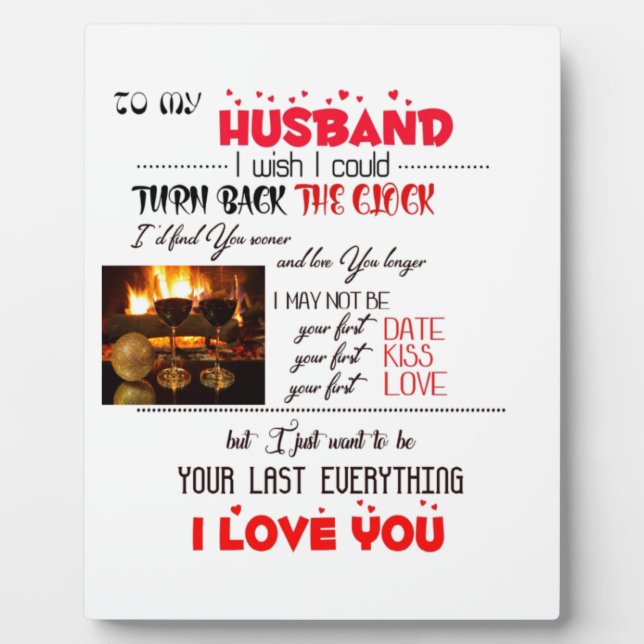 To my Husband  Plaque (Front)